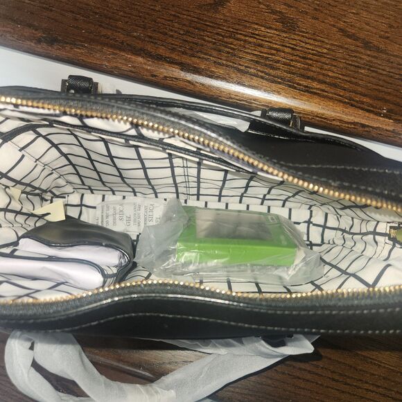 $398 - NEW-Kate Spade 100% Leather 13 Inch Laptop Bag-Black - Picture 7 of 10